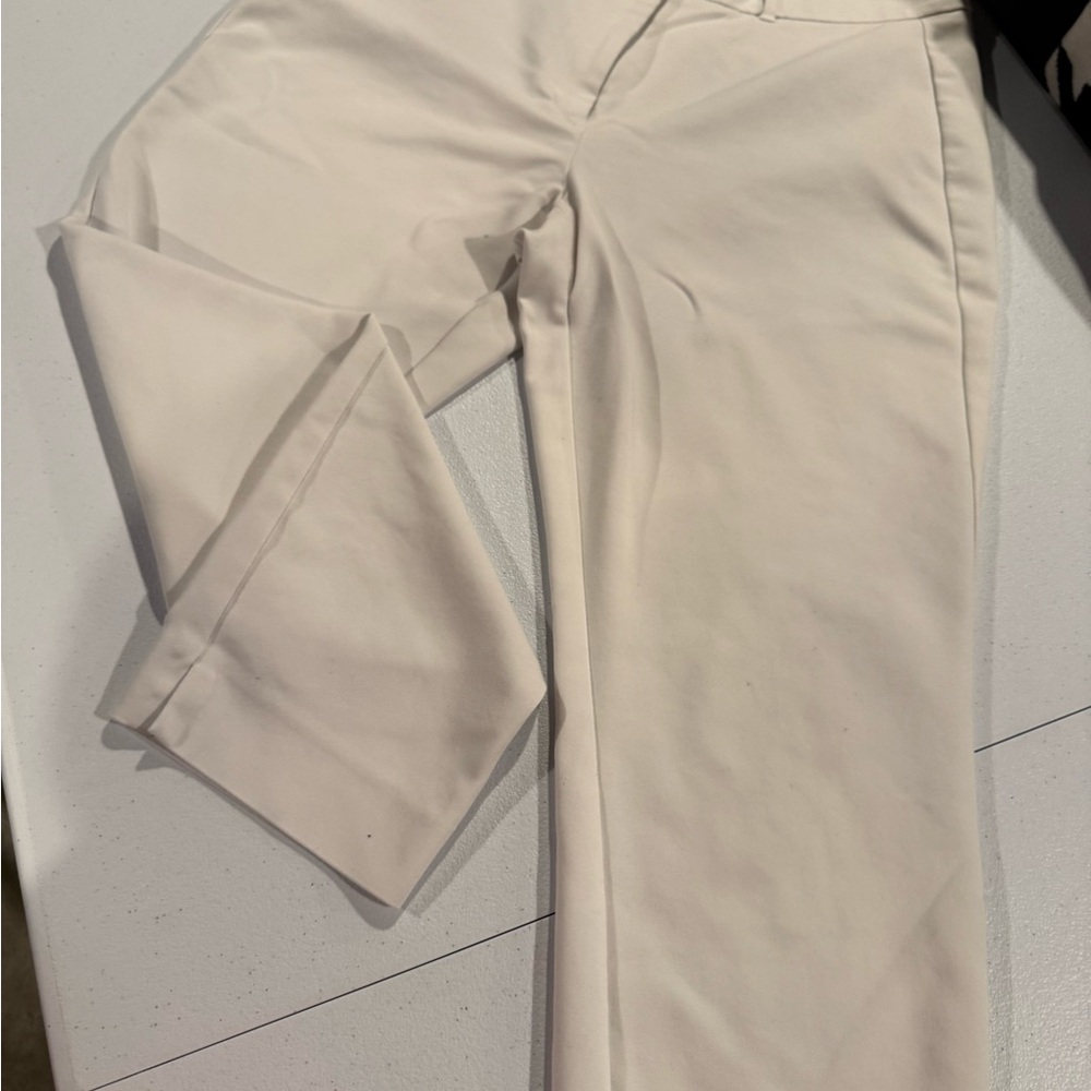 White House Black Market Cream Ankle Pants